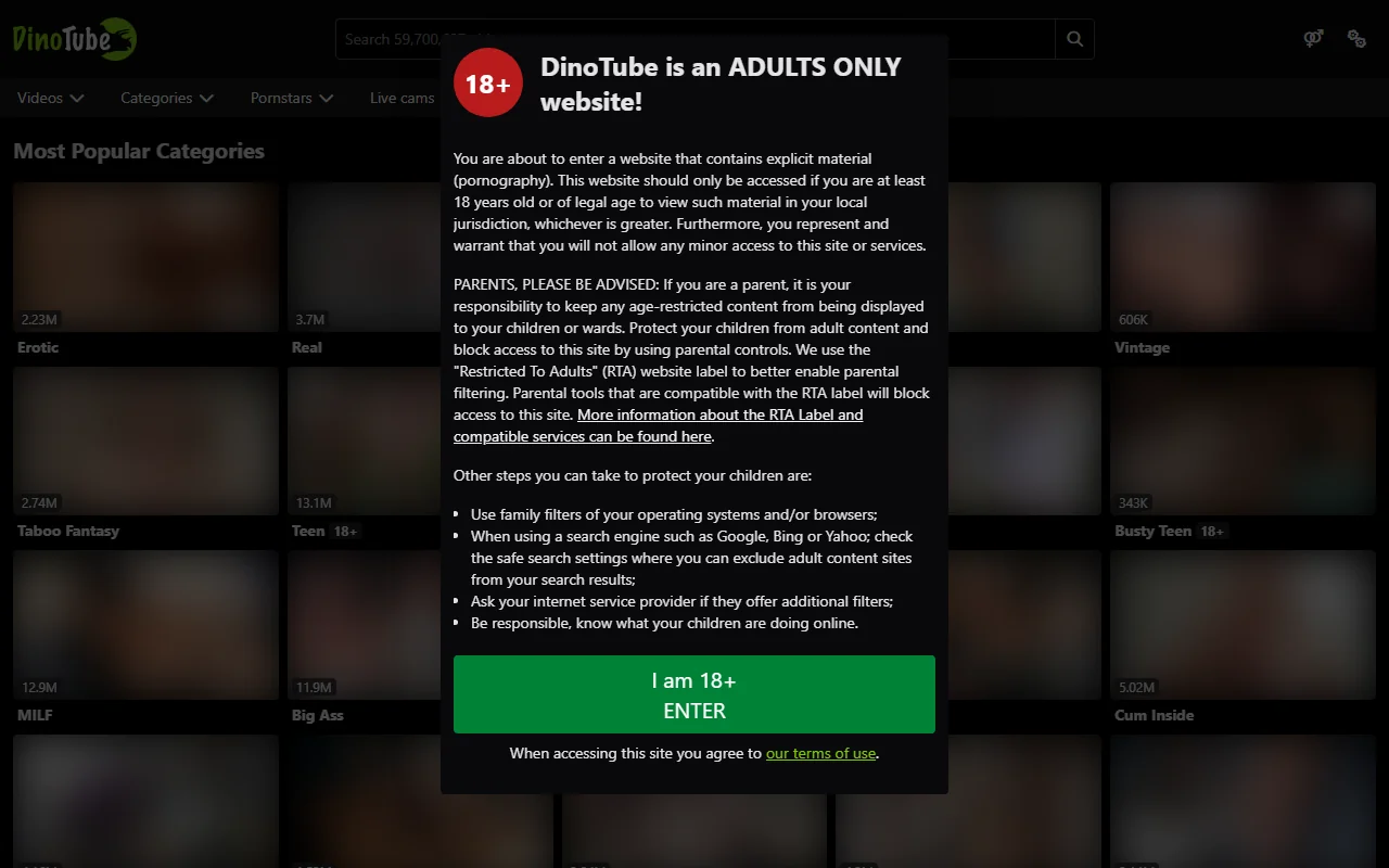 Screenshot of Dinotube